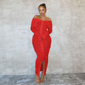 European and american style spring/summer new sexy one-shoulder collar bodycon dress with unique wave pattern long sleeve design