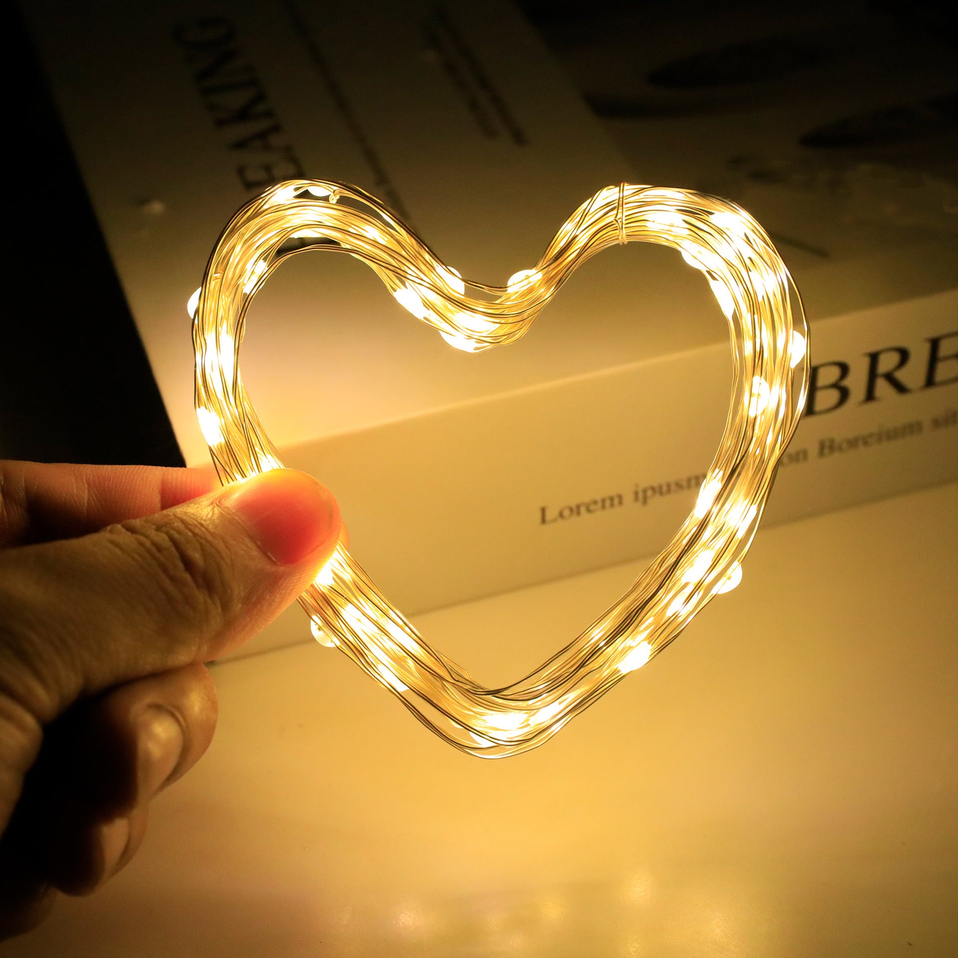 LED button light string battery box copper wire light string colorful light string gift box string light decorative light wholesale ambient light