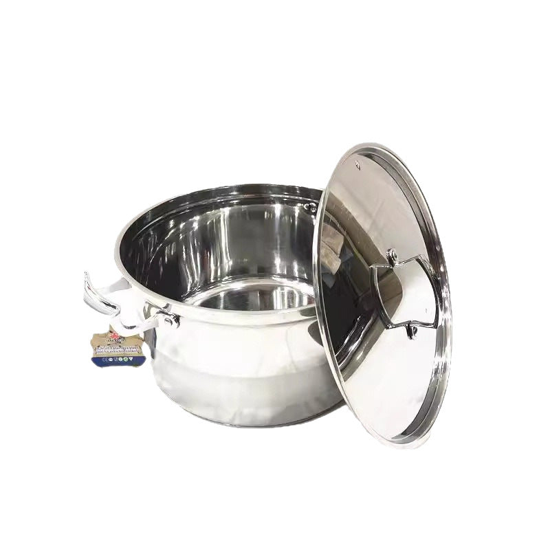 Set pot factory direct salesexport5pcs straight stainless steel pot 22cm, 24cm, 26cm, 28cm, 30cm