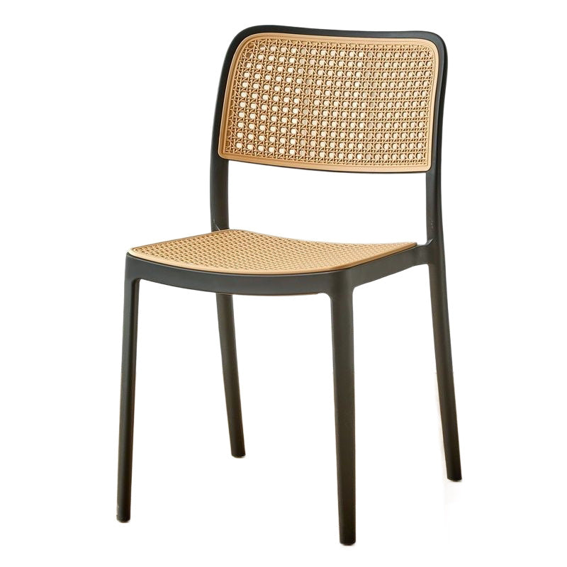 Scandinavian rattan plastic dining chair modern casualfor home backrest chair popularins style restaurant coffee table chair stool