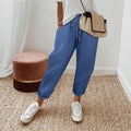 women's clothing  pure color drawstring loosecasualstraight-leg pants workwear pants elegantwork clothing