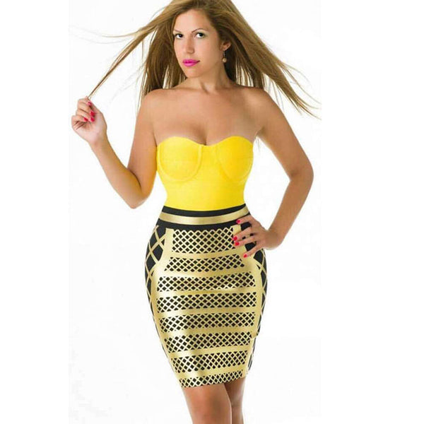 tube top bandage dress dress sexy hip skirt women's nightclub women's party dress