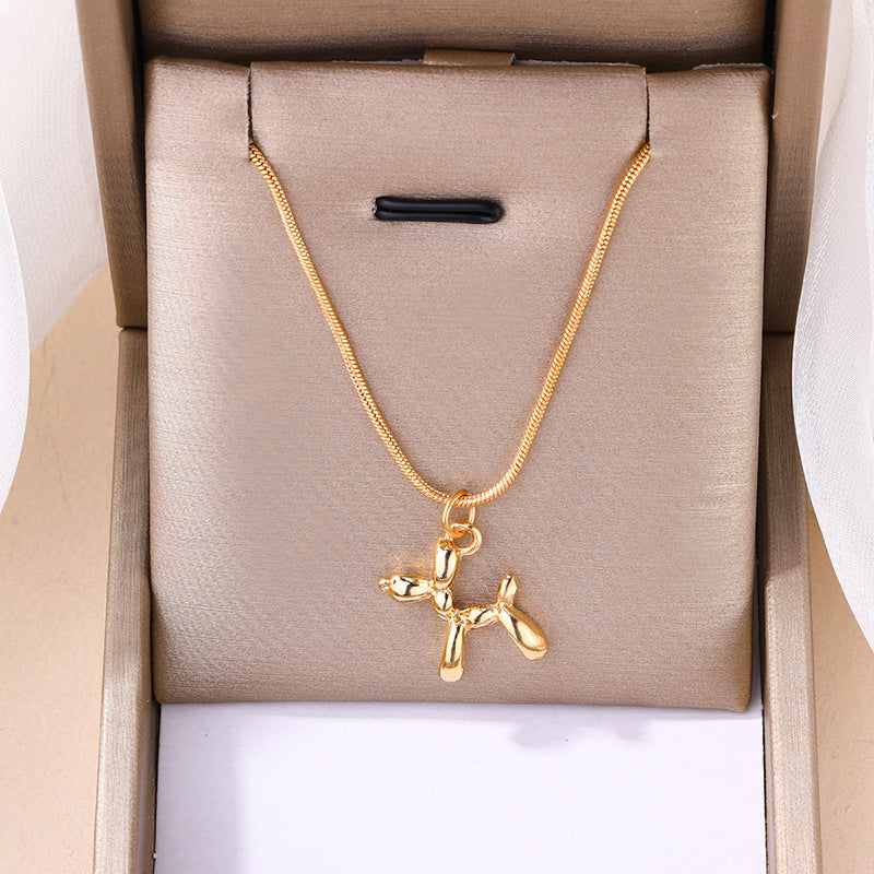 European and american cross-border e-commerce new jewelry fashion diamond-studded animal pendant versatile rabbit cat alloy necklace necklace