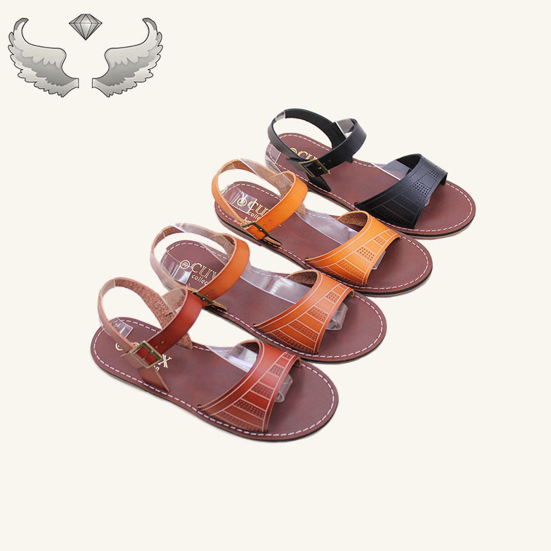 Congo Wholesale Spot Vintage Roman Shoes Ladies Outside Beach Shoes Flats Wholesale Sandals
