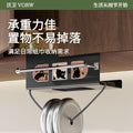 Wowe kitchen paper towel holder - no drilling required, under-cabinet hanging tissue dispenser, roll paper storage rack