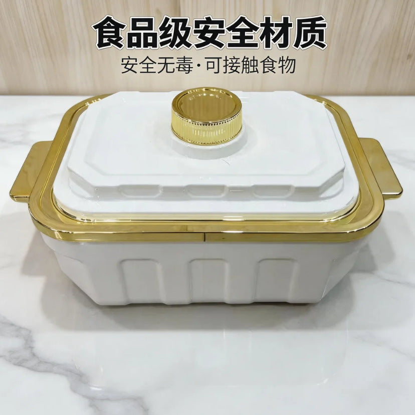 New food warmer new arrivalexport large capacity knob type insulated lunch box 5l-6l insulated tableware 2pcs