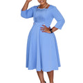 D3353export women's clothing fashionfashion square collar pure color pleatedfashionplus sizehigh waist africandress