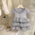【wenqi】girls' dress  new summer forest style dress for girls, cake dress, first birthday dress for children