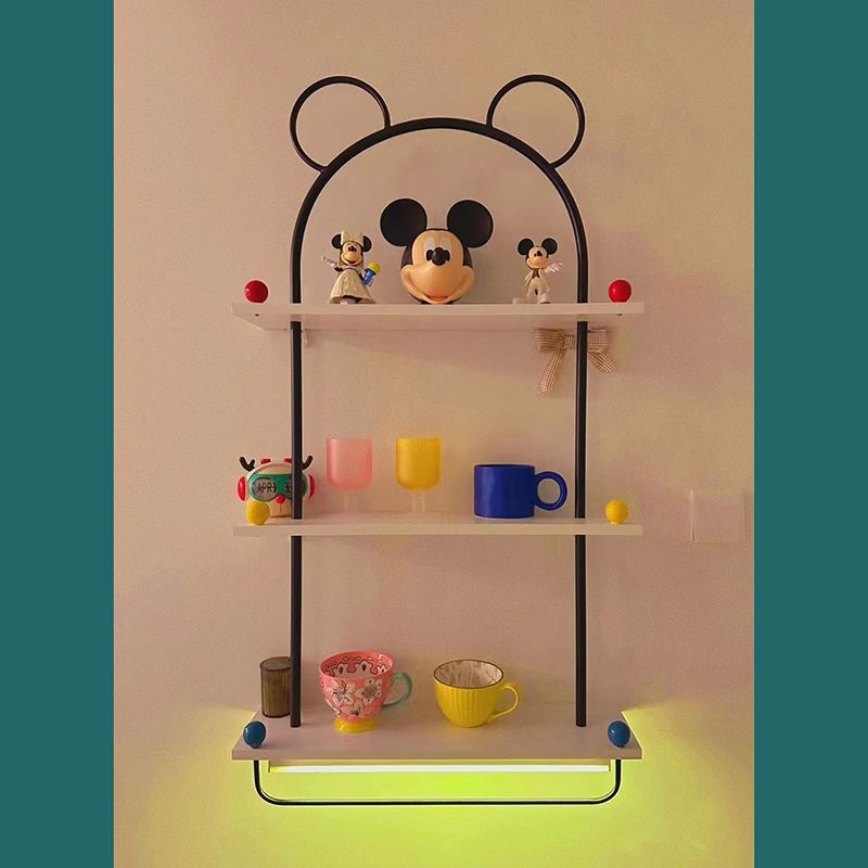 Living room bookshelf storage cabinet kids storage rack iron ultra-thin bookcase gap wall hanging for home door rear picture book shelf