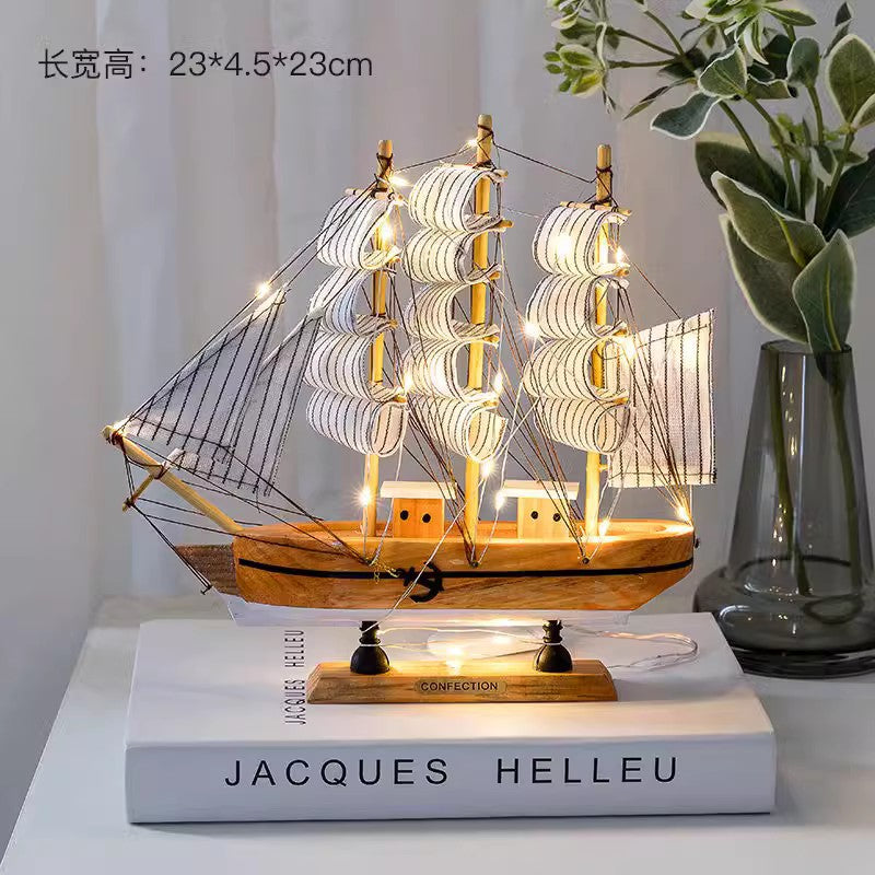 Smooth sailing sailboat model ornaments home decoration living room tv wine cabinet crafts graduate birthday gift