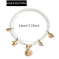 European and american cross-border jewelry: summer vacation style faux pearl necklace, fashionable niche design, seashell turtle clavicle chain
