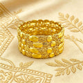 Middle eastern dubai filigree gold-plated bangle, bridal oval bead gold sand bracelet - cross-border wholesale & dropshipping available