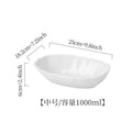New nordic pure white baking bowl for home cheese rice plate salad bowl large ceramic deep bowl plate microwaveable