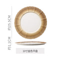 Ins embossed light luxury ceramic dinner plate - nordic high-end style for restaurants, hotels, steak, and dim sum presentation