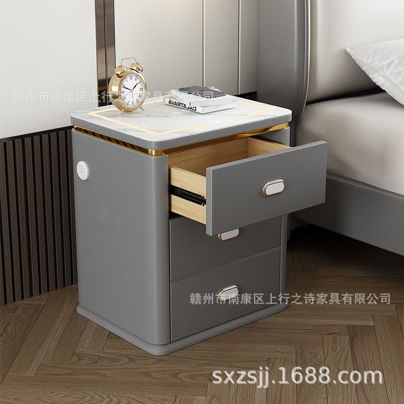 2023 smart safe nightstand - home anti-theft safe with wireless charging, integrated luxury design for home and hotel use