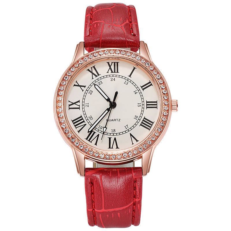Wish women's watch new arrival - ladies' minimalist diamond-accented luminous retro quartz watch with leather strap - white (direct from manufacturer)