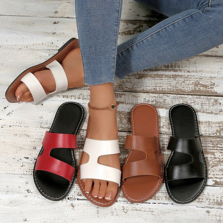 summer new arrival: plus-size women's flat slippers for cross-border e-commerce. available in sizes 36-43. wholesale options available. dropshipping to  and