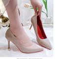 2025 new women's red pumps: premium patent leather red sole high heels, hidden heel stiletto, elegant and chic