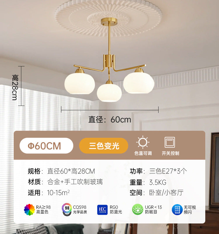 Living room lamp chandelier medieval cream style Bauhaus bedroom lamp French lamp Zhongshan home improvement lighting factory direct sales