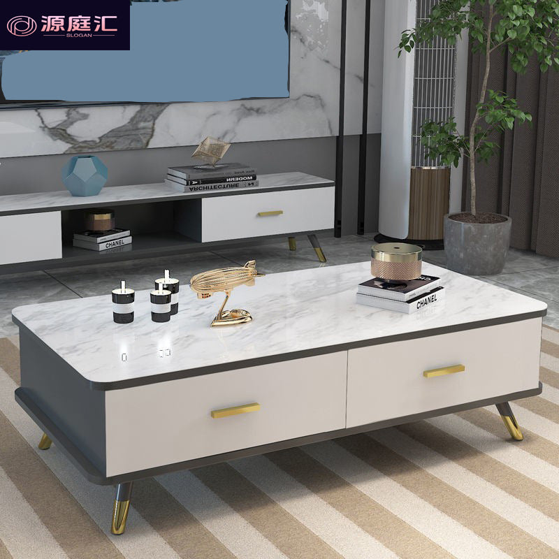 Tv cabinet coffee table modern casual coffee table for home living room small apartment rental house coffee table with drawer tv cabinet