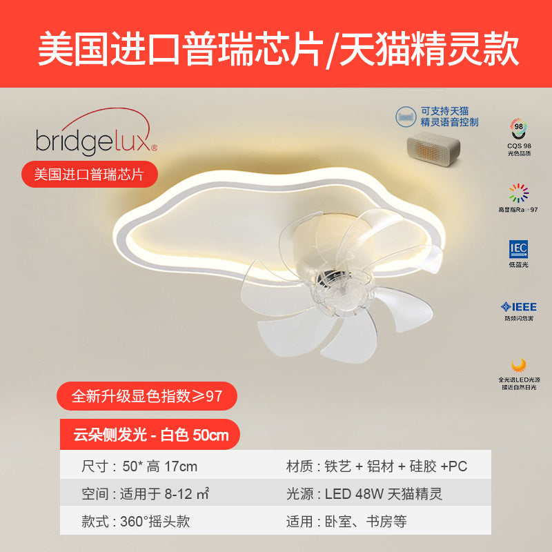 Fan light 2025 new bedroom light ceiling light modern simple eye protection electric fan integrated restaurant Zhongshan lighting