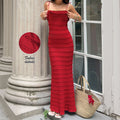 European and american design red ruffle lace sexy camisole dress - new women's slim fit, figure-flattering, unique maxi dress