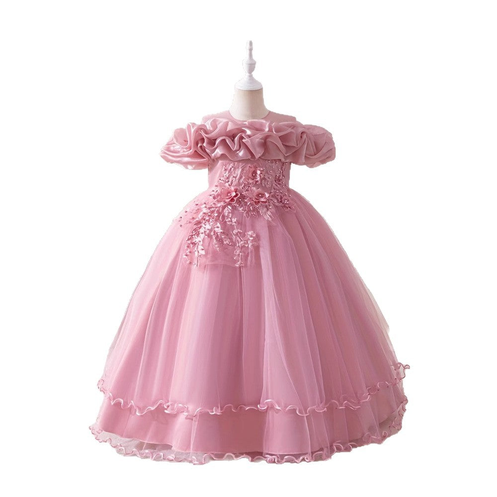girls' spring/summer mesh dress  new foreign trade princess dress children's foreign trade dress
