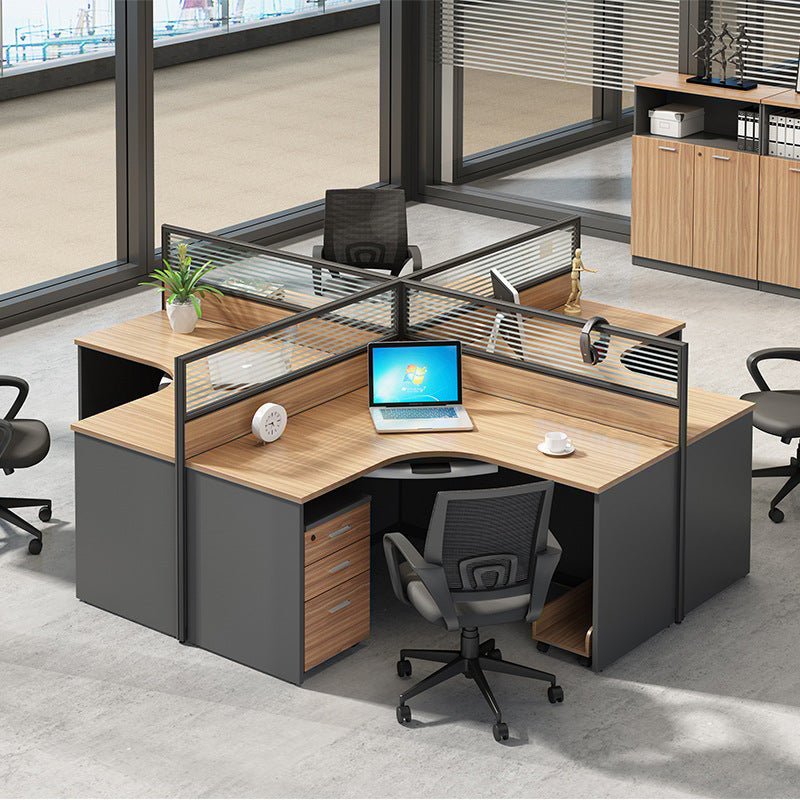 Staff desk and chair combination screen four-person employee booth casual modern partition office workstation desk