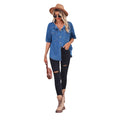 Ebay fashion cross-border foreign trade  new arrival washed thin denim shirt tops  short-sleeved cardigan for women
