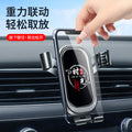 Car phone holder, air vent mount, 360° rotating alloy gravity navigation stand - minimalist design