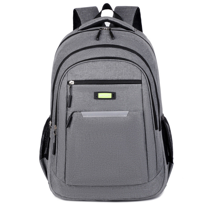 Reflective strip new backpack universal college bag simple large capacity travel backpack men's high sense