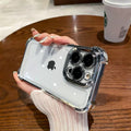 Electroplated four-corner anti-drop airbag case for iphone 15, 16, and 17 - precision cut, full coverage, transparent protective shell