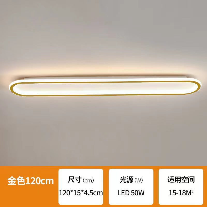 Led linear corridor aisle light - modern minimalist nordic style - ceiling mounted for stairways, balconies, entryways, and closets