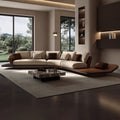 Source factory ferrari sofa living room special-shaped leather corner sofa personalized large flat floor house genuine leather sofa