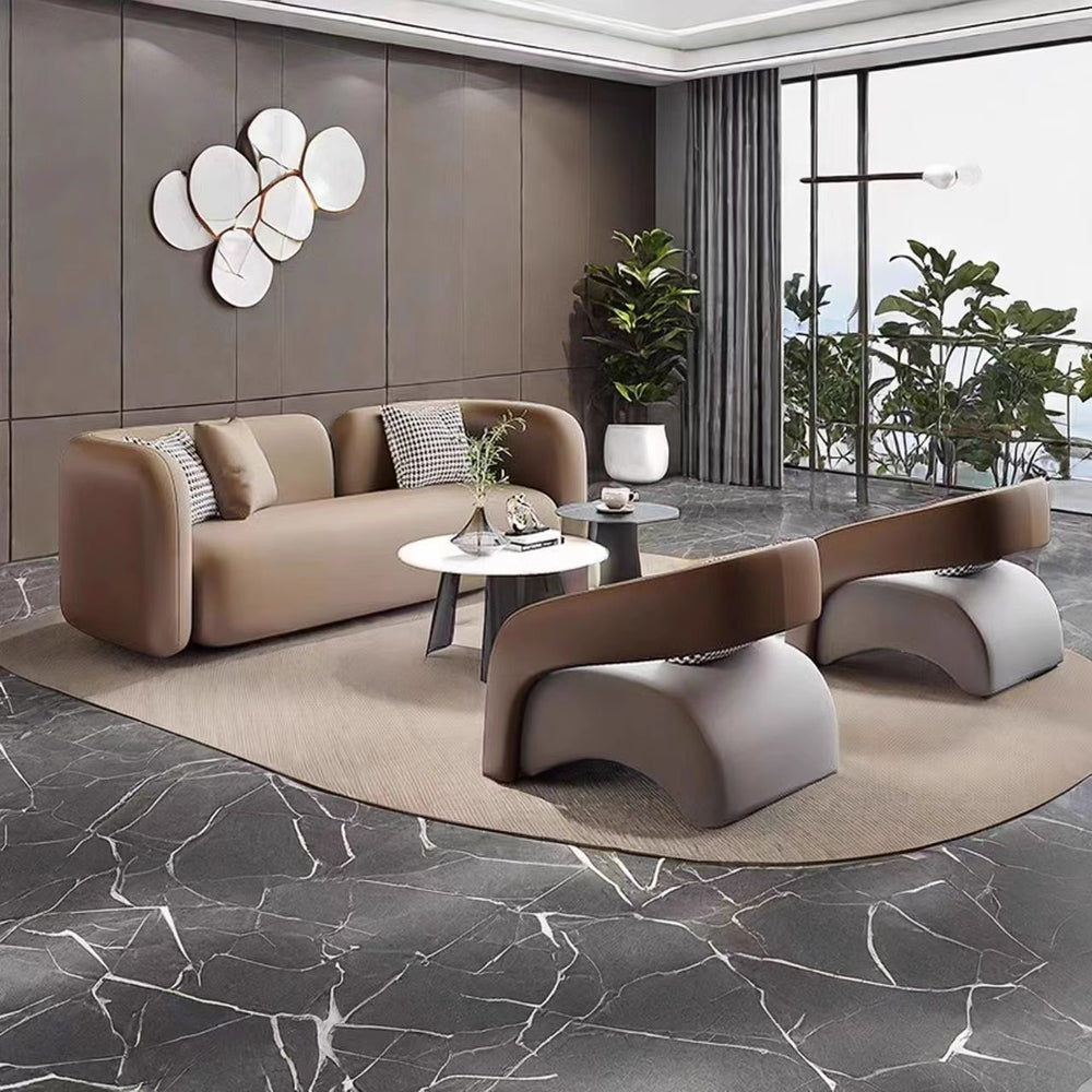 Influencer-approved business negotiation sofa set: premium hotel lobby, beauty salon, office reception, and guest lounge sofa and coffee table combination