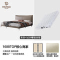 New arrival ultra-thin bedside genuine leather bed italianaccessible luxury master bedroom doubleclassy time-increasing flying wedding bed bedroom leather bed