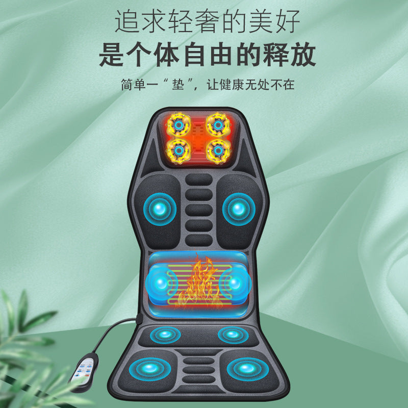 Car & home neck massager - multifunctional heated vibration neck and back massage cushion for car seats