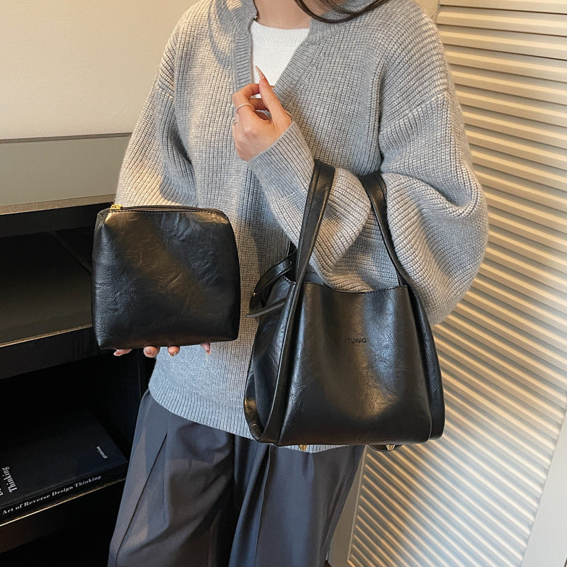 satchel bucket bag women's bag new arrival large capacity easiest for match crossbody bag casualfashionwork clothing shoulder bag