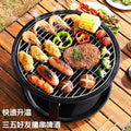 Zibo bbq outdoor home bbq grill portable charcoal stove small round camping courtyard foldable bbq rack