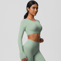 New women's barely-there outdoor running long sleeve t-shirt - compression fit, brushed yoga top, quick-dry, breathable activewear for sports and fitness