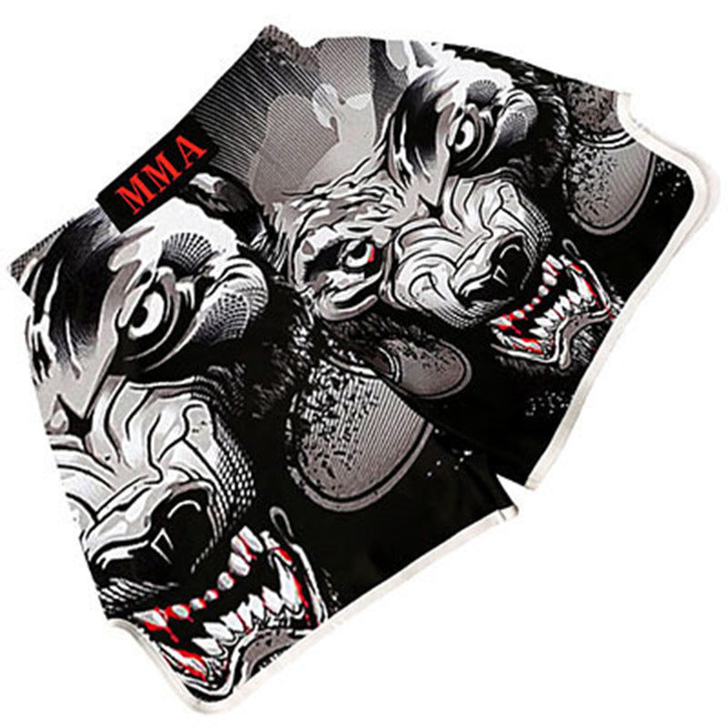 MMA Boxing Training Anti-Wear Fighting Pants UFC Mixed Fighting Muay Thai Shorts Running Fitness Cycling Fighting