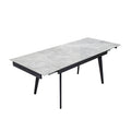 Dining tablenordicclassy sense rock slab dining table retractable foldable rectangular cream style negotiation table