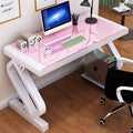 Computer desk desktop home bedroom student study desk simple tempered glass office writing desk economical
