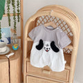 Baby cartoon short-sleeve romper - summer outfit for newborns & toddlers - lightweight, trendy crawling suit