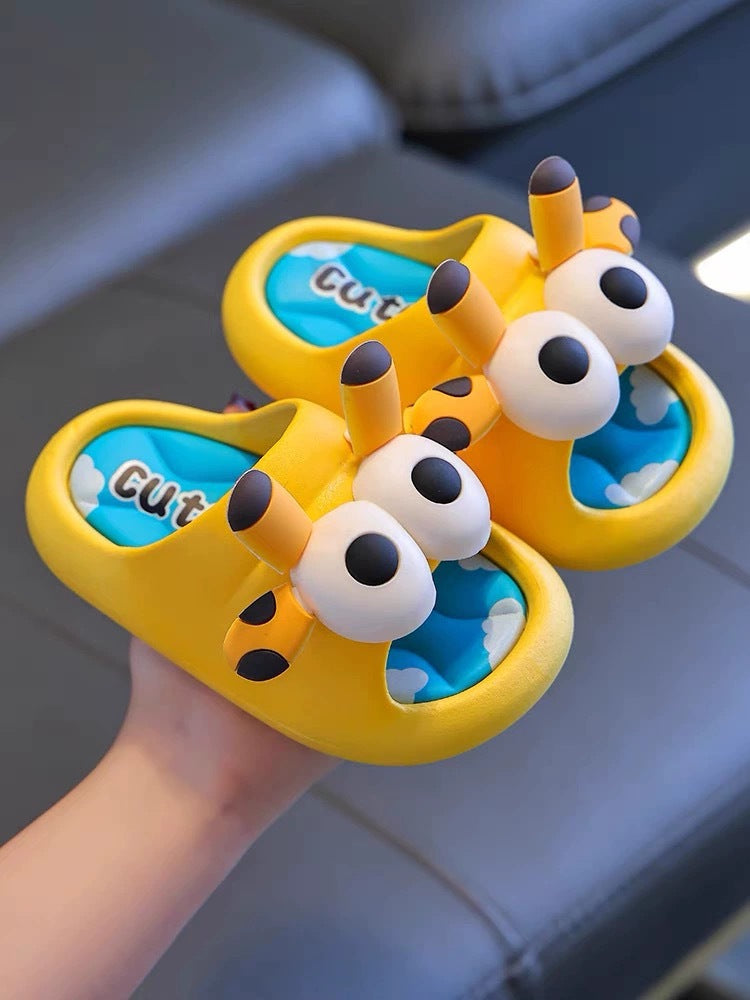 Ready-to-ship summer girls' slippers: bunny cartoon indoor anti-slip bathroom bath cute soft sole kids' slippers