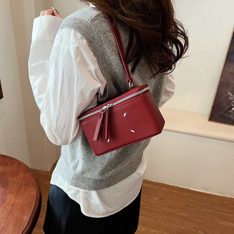 2025 new fashion versatile square box bag portable shoulder bag women's small cosmetic bag exquisite