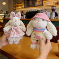 Lop-eared rabbit stuffed toy keychain pendant rabbit couple school bag small ornament birthday gift stuffed doll