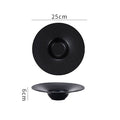 9.75inch bead dot reverse straw hat bowl-matte black