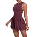 new arrivalfake two-piece outdoor stand-up collar dress running anti-exposure bottom skirt tennis skirt yoga wear for women