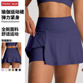 Fashion cross-border sports culottes shortsummer tight high waistfashion tape fitness yoga wear tennis skirt for women